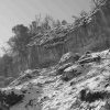 La falaise du Téoulet sous la neige