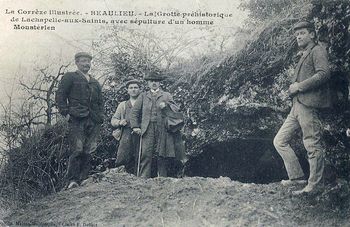 Le gisement de la Chapelle-aux-Saints. Carte postale. Non datée. Collection Claudine et Bernard Henriette