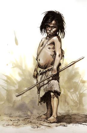 Enfant Cro-Magnon - Illustration M.-O. Nadel